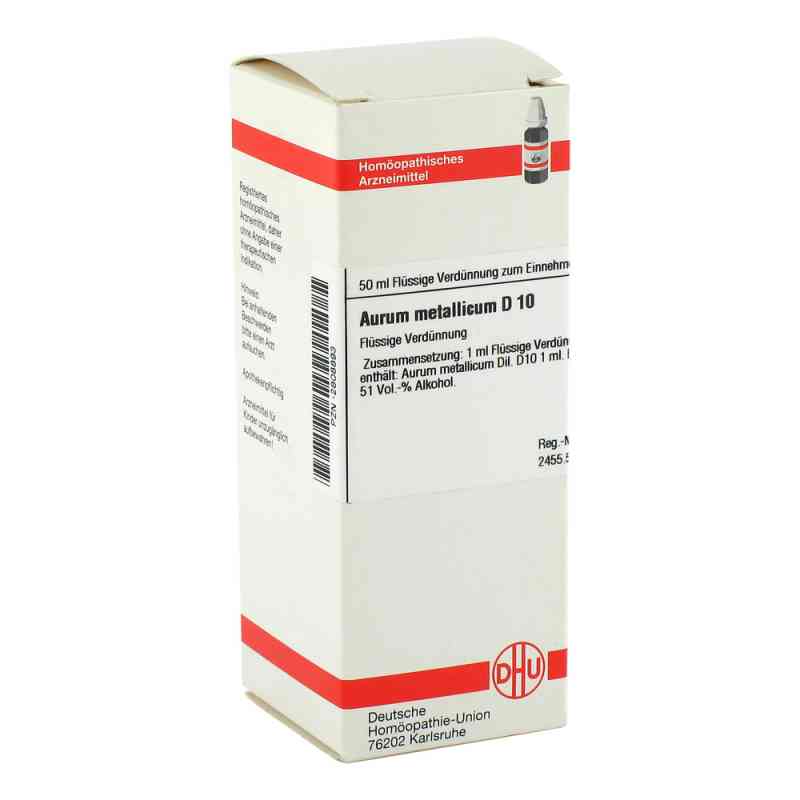 Aurum Metallicum D10 Dilution 50 ml von DHU-Arzneimittel GmbH & Co. KG PZN 02808893