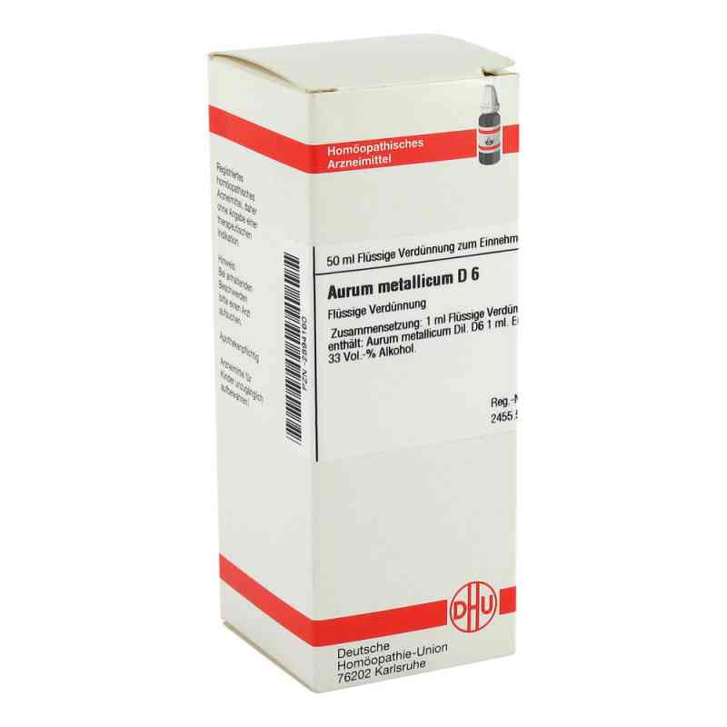 Aurum Metallicum D6 Dilution 50 ml von DHU-Arzneimittel GmbH & Co. KG PZN 02894160