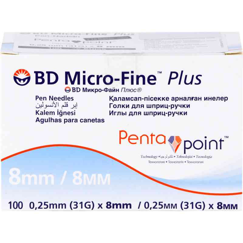 Bd Micro-fine+ 8 Nadeln 0,25x8 mm 100 stk von actiPart GmbH PZN 03813732