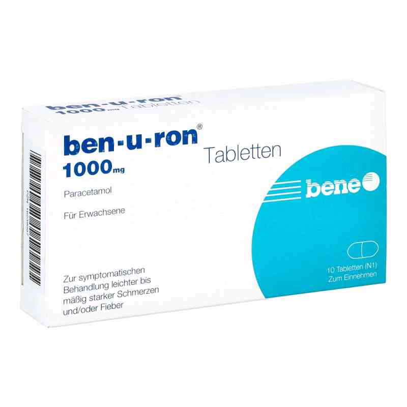Ben-u-ron 1.000 mg Tabletten 10 stk von bene Arzneimittel GmbH PZN 16239097