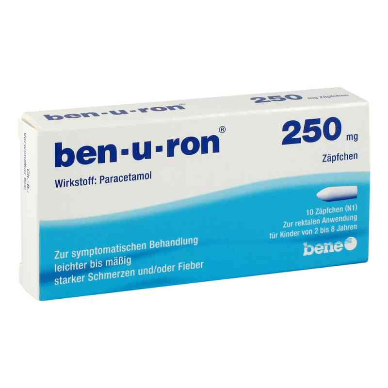 Ben-u-ron 250 mg Zäpfchen 10 stk von bene Arzneimittel GmbH PZN 00116642