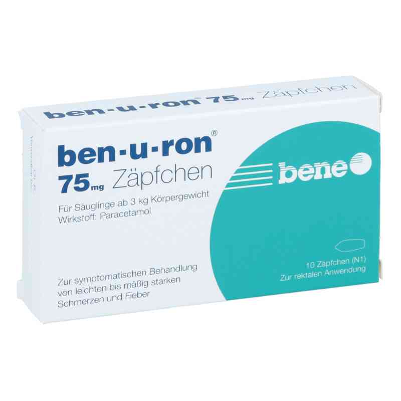 Ben-u-ron 75 mg Zäpfchen 10 stk von bene Arzneimittel GmbH PZN 02684876