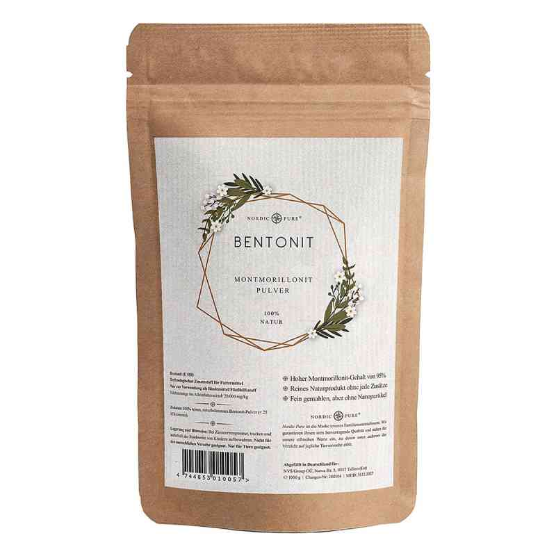 Bentonit 95 % Montmorillonit Pulver Nordic Pure – nur für Tiere 500 g von Mediakos GmbH PZN 20094983