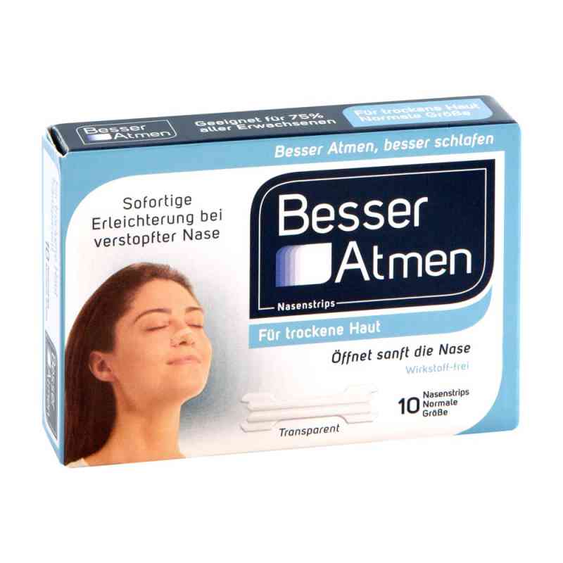 Besser Atmen Nasenstrips transparent normale Grösse 10 stk von GlaxoSmithKline Consumer Healthc PZN 02952561