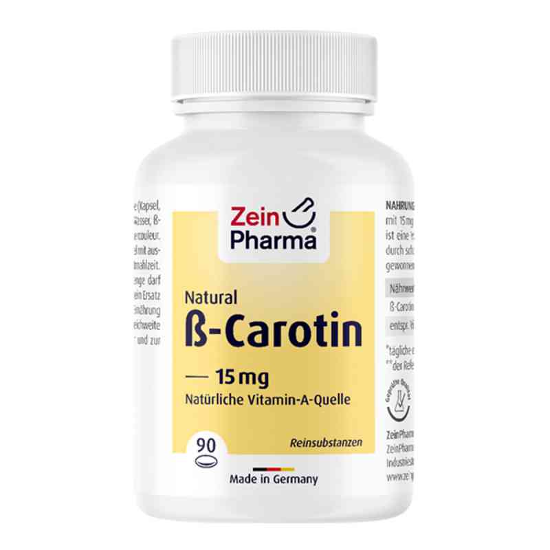 Beta Carotin Natural 15 mg Zeinpharma Weichkapseln 90 stk von Zein Pharma - Germany GmbH PZN 14293394