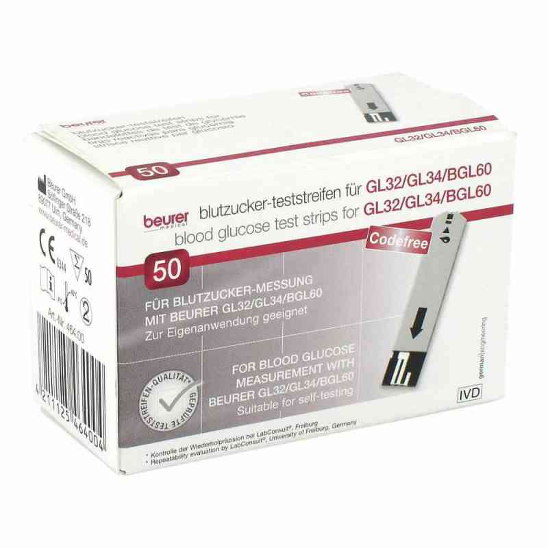 Beurer Gl32/gl34/bgl60 Blutzucker-Teststreifen 50 stk von BEURER GmbH PZN 07270240