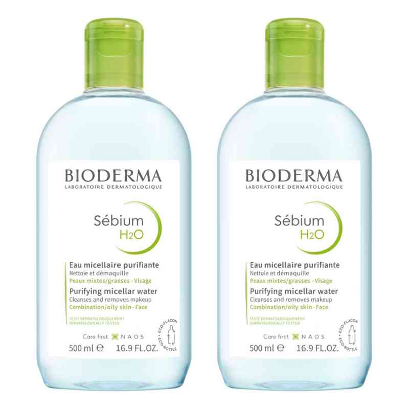 Bioderma Sebium H2o Reinigungslösung 2x500 ml von NAOS Deutschland GmbH PZN 08107808
