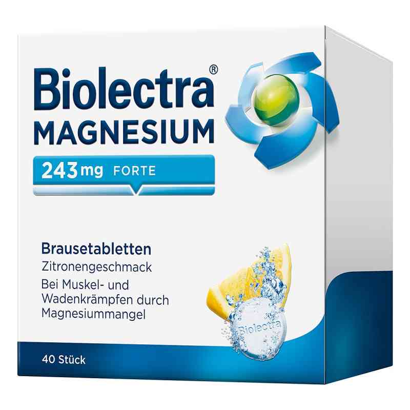 Biolectra Magnesium 243 forte Zitrone Brausetabletten 40 stk von HERMES Arzneimittel GmbH PZN 06716366