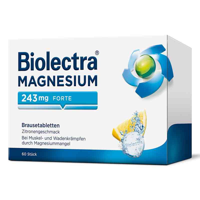 Biolectra Magnesium 243 forte Zitrone Brausetabletten 60 stk von HERMES Arzneimittel GmbH PZN 06716372