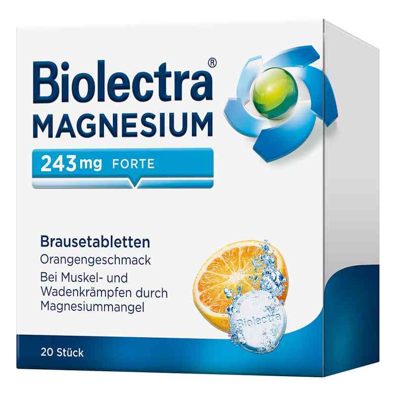 Biolectra Magnesium 243 mg forte Orange Brausetabletten 20 stk von HERMES Arzneimittel GmbH PZN 06734832