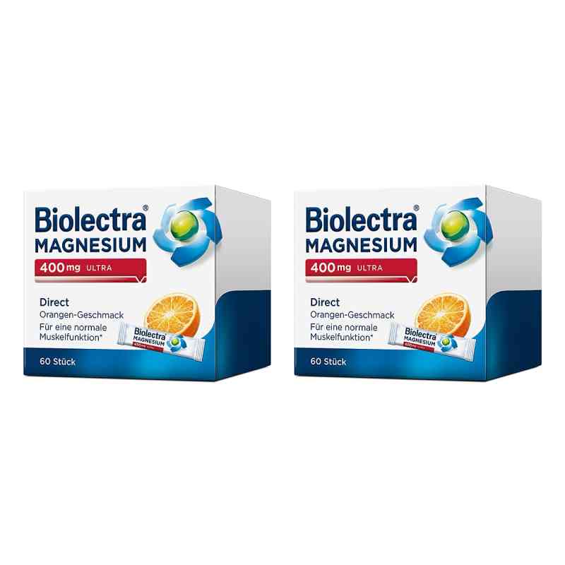 Biolectra Magnesium 400 mg Ultra Direct Orange 2x60 stk von HERMES Arzneimittel GmbH PZN 08106036