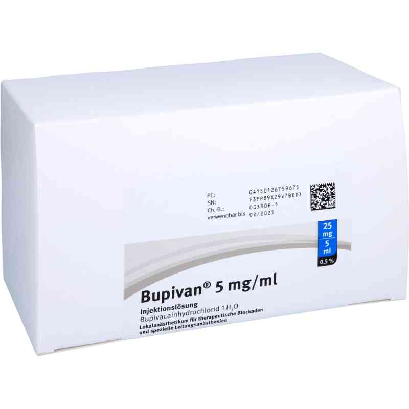 Bupivan 0,5% 5 mg/ml iniecto l.25mg/5ml Glasampulle 50X5 ml von PUREN Pharma GmbH & Co. KG PZN 12675967