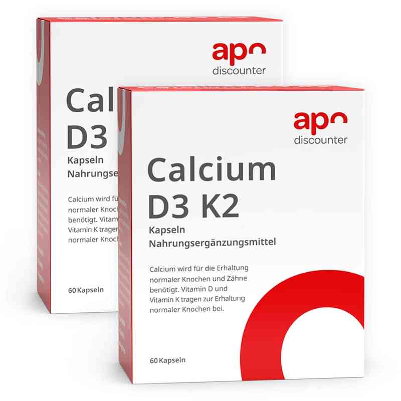 Calcium D3 K2 Kapseln von apodiscounter 2x60 stk von VIS-VITALIS GMBH PZN 08102070
