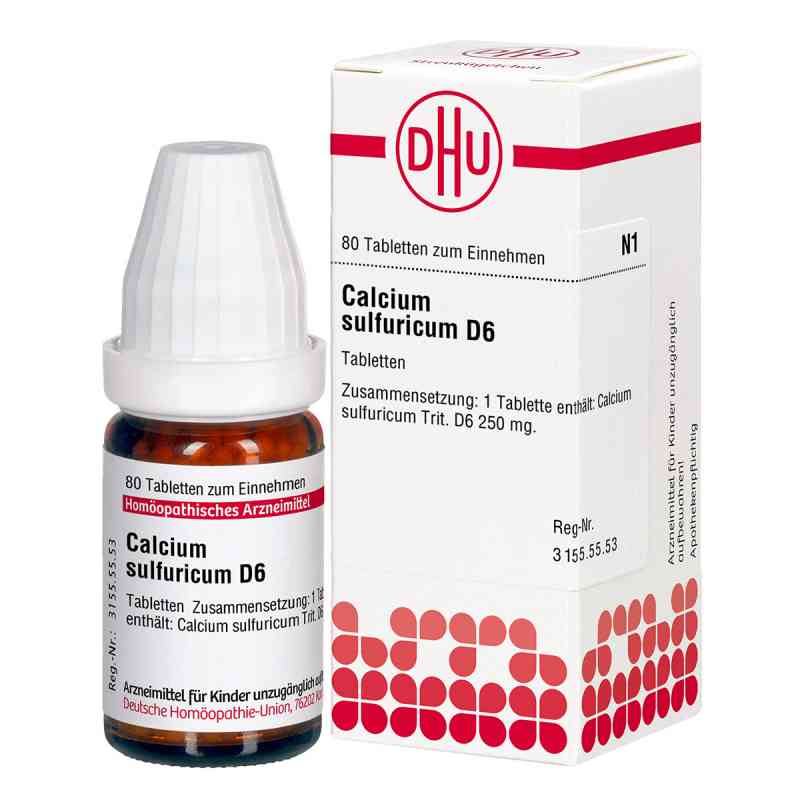 Calcium Sulfuricum D6 Tabletten 80 stk von DHU-Arzneimittel GmbH & Co. KG PZN 02125438