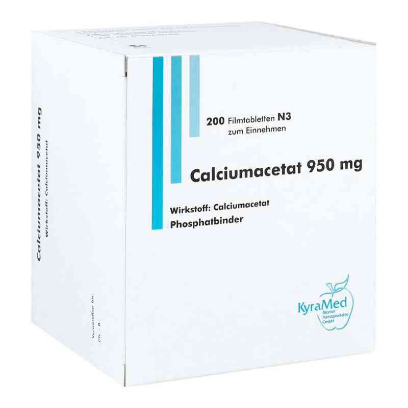 Calciumacetat 950 mg Filmtabletten 200 stk von KyraMed Biomol Naturprodukte Gmb PZN 04103257