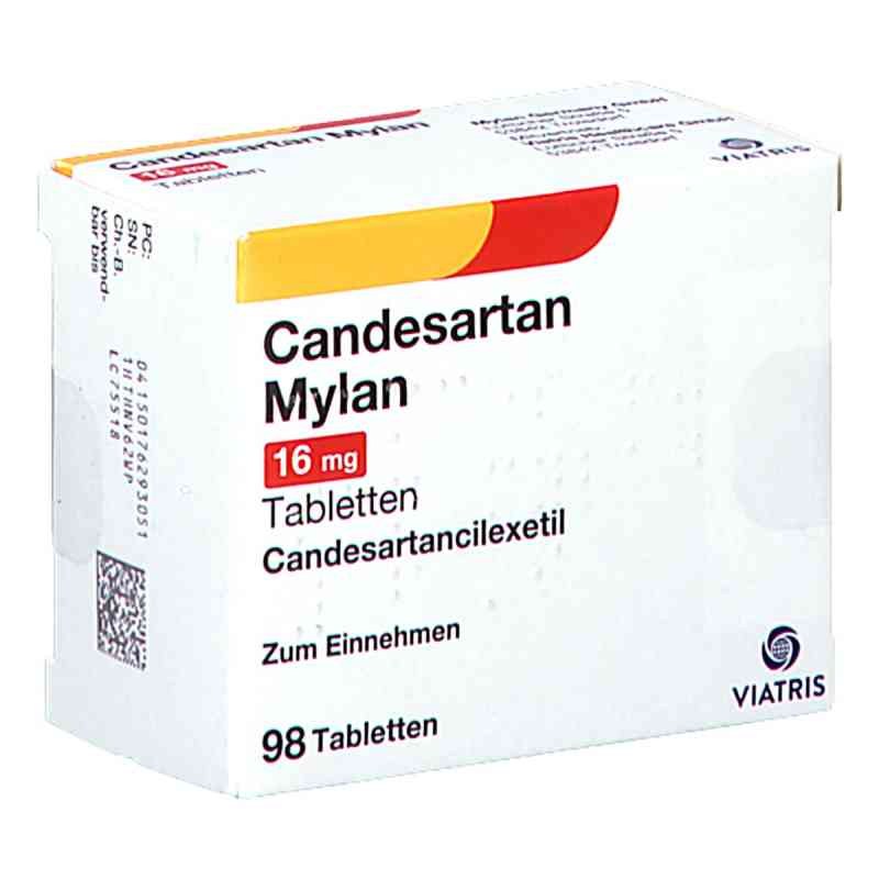 Candesartan Mylan 16 Mg Tabletten 98 stk von Viatris Healthcare GmbH PZN 17629305