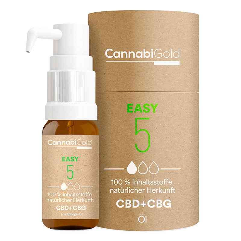 Cannabigold Easy 5 CBD+CBG Öl 12 ml von Mediakos GmbH PZN 19227491