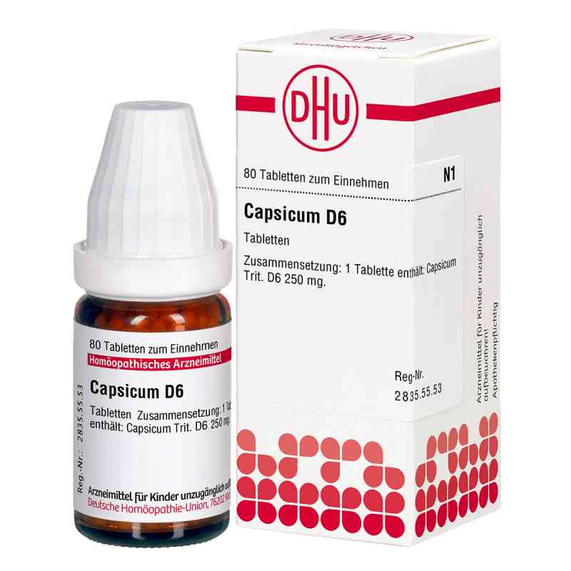 Capsicum D6 Tabletten 80 stk von DHU-Arzneimittel GmbH & Co. KG PZN 02627565