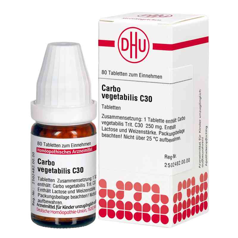 Carbo Vegetabilis C30 Tabletten 80 stk von DHU-Arzneimittel GmbH & Co. KG PZN 07141531