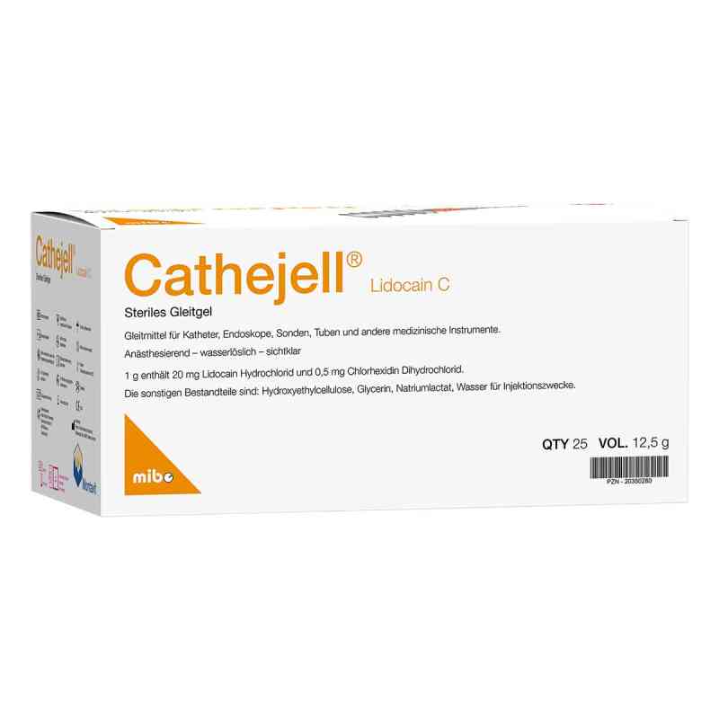 Cathejell Lidocain C Steriles Gleitgel Zhs 12,5 G 25 stk von MIBE GmbH Arzneimittel PZN 20350280
