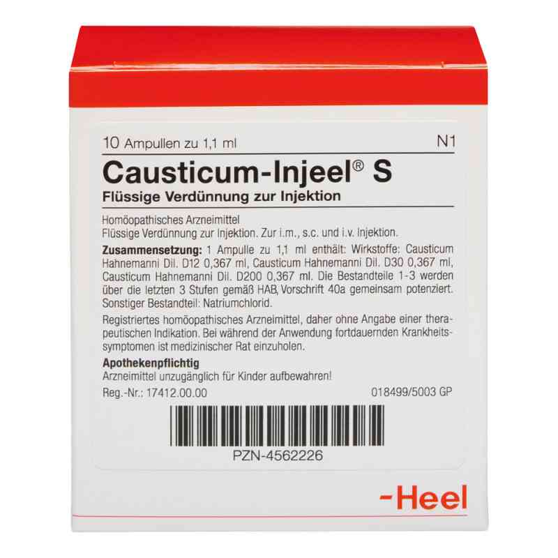 Causticum Injeel S Ampullen 10 stk von Biologische Heilmittel Heel GmbH PZN 04562226