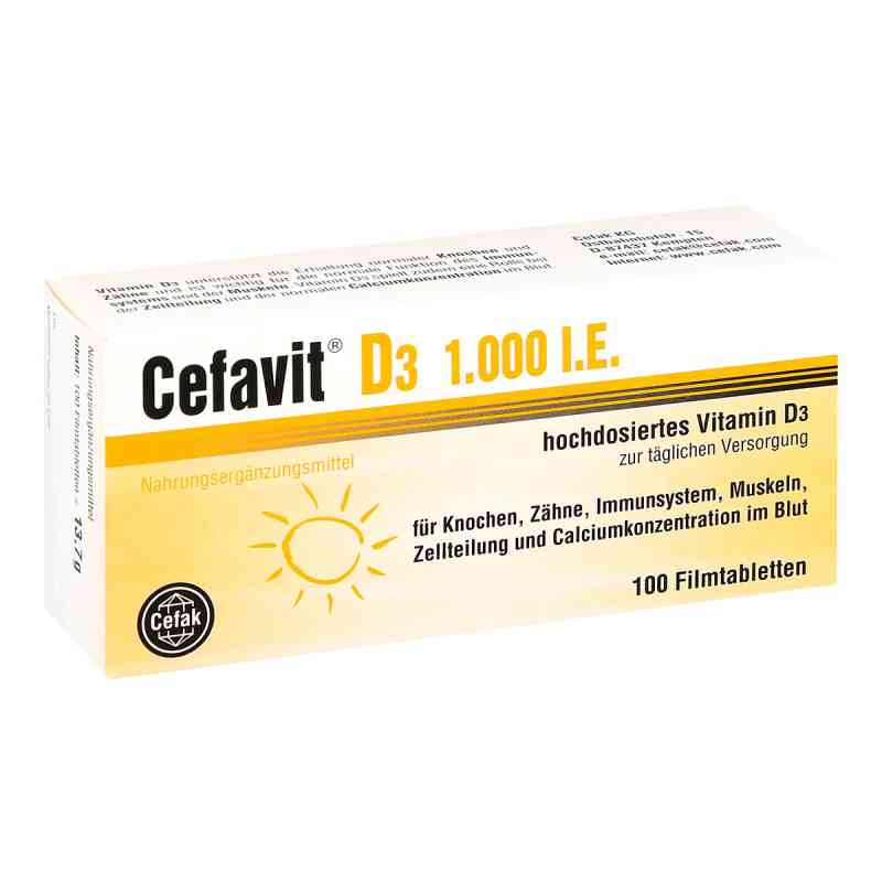 Cefavit D3 1.000 I.e. Filmtabletten 100 stk von Cefak KG PZN 12490009