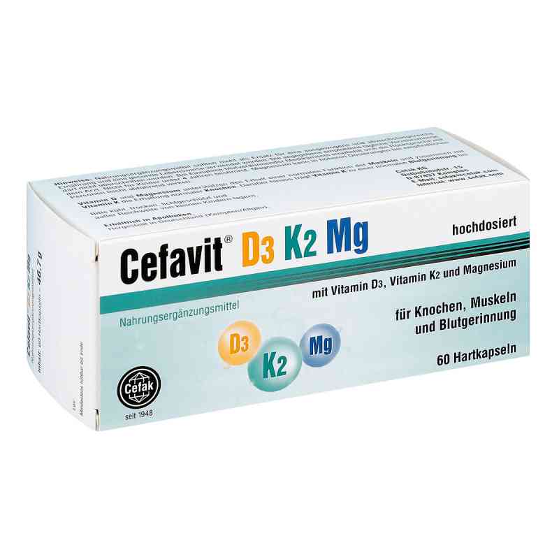 Cefavit D3 K2 Mg Hartkapseln 60 stk von Cefak KG PZN 13975246