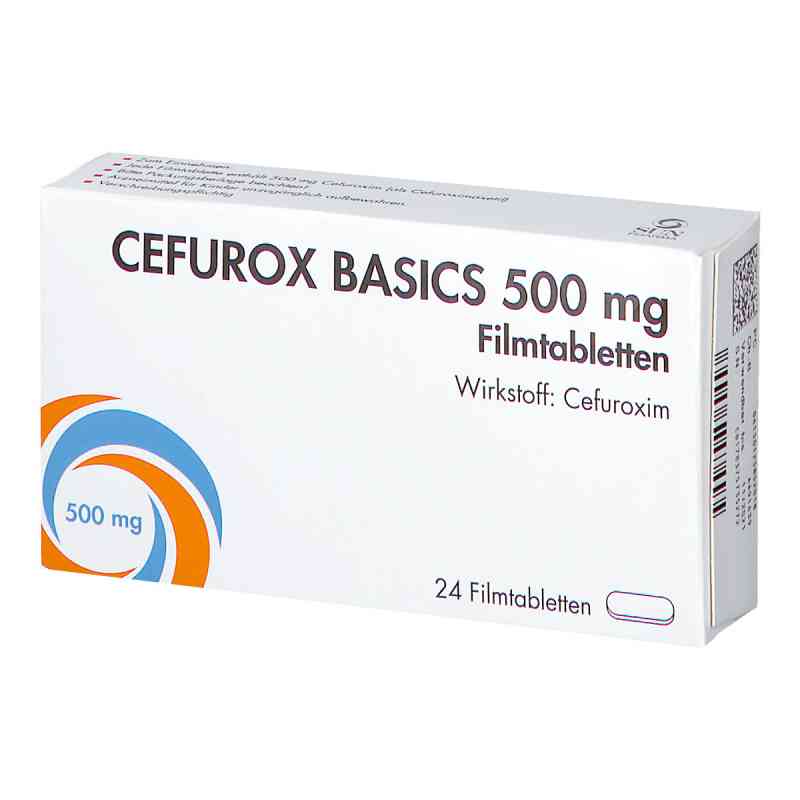 Cefurox Basics 500 mg Filmtabletten Sun 24 stk von Sun Pharmaceuticals Germany GmbH PZN 12585201