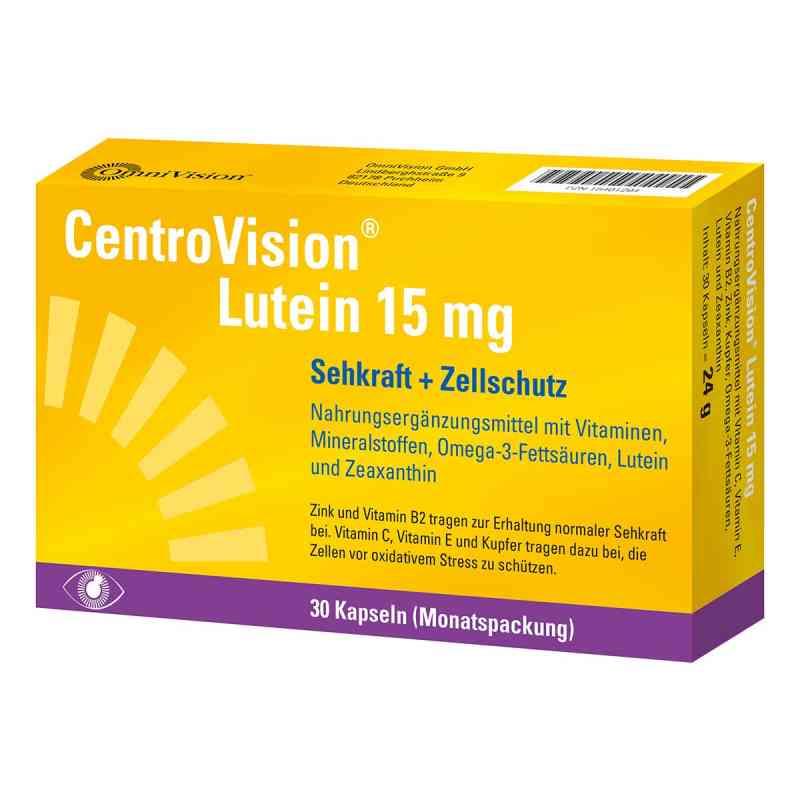 Centrovision Lutein 15 mg Kapseln 30 stk von OmniVision GmbH PZN 15401294