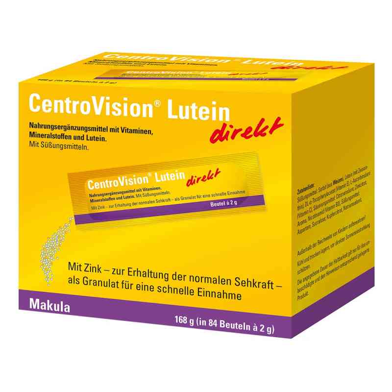 Centrovision Lutein direkt Granulat 84 stk von OmniVision GmbH PZN 16360315