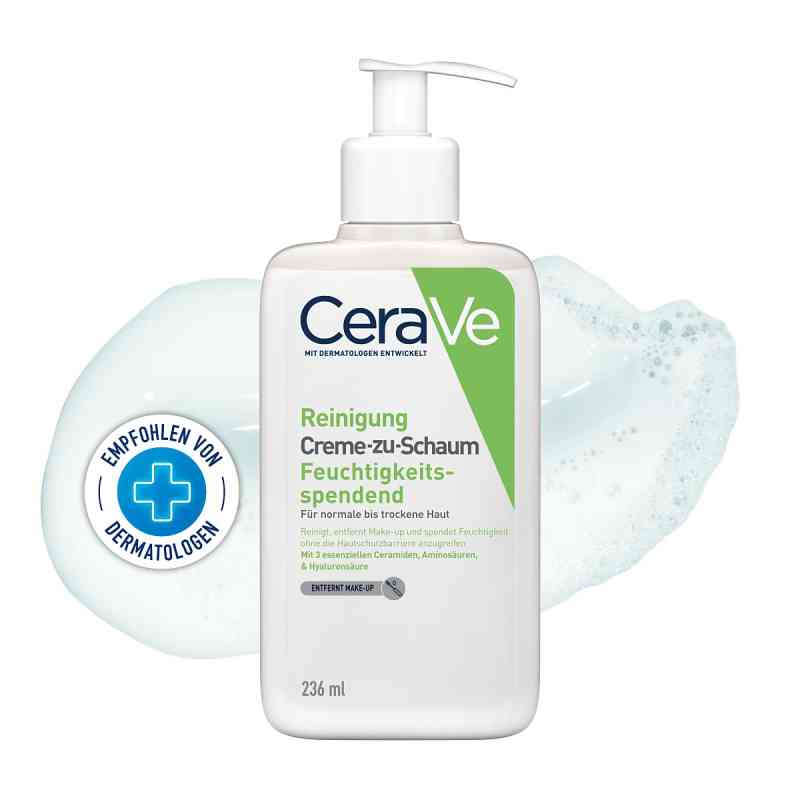CeraVe Creme-zu-Schaum Reinigung 236 ml von L'Oreal Deutschland GmbH Geschäftsbereich CeraVe PZN 16827440