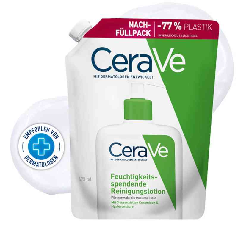 Cerave Feuchtigkeitsspendende Reinigungslotion Nachfüllüpack 473 ml von L'Oreal Deutschland GmbH Geschäftsbereich CeraVe PZN 19854644
