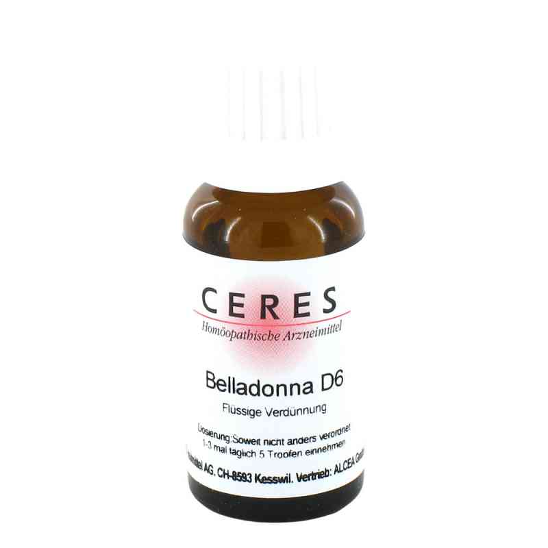 Ceres Belladonna D6 Dilution 20 ml von CERES Heilmittel GmbH PZN 00838016