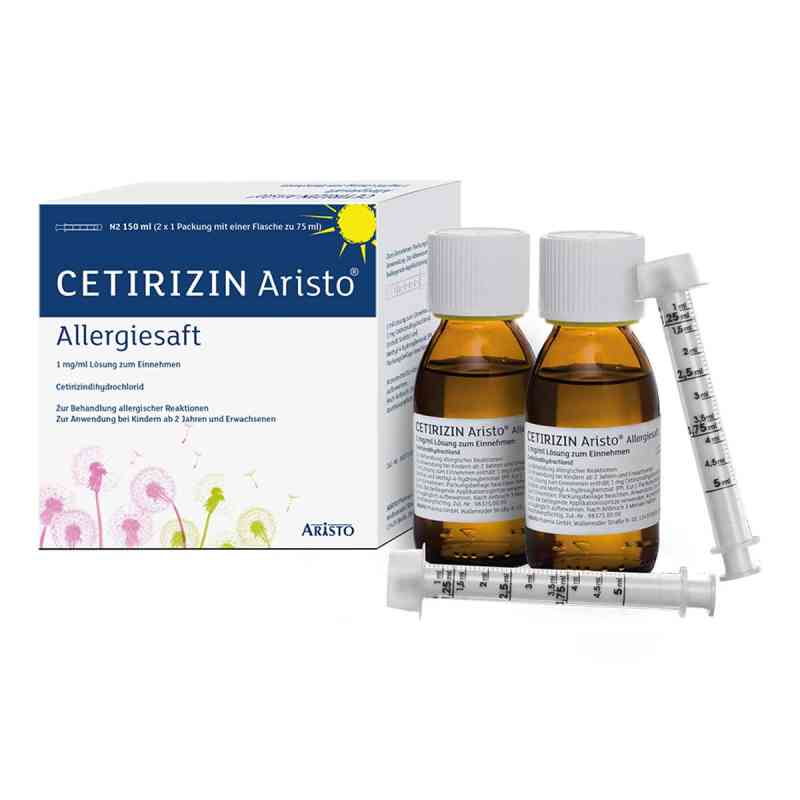 Cetirizin Aristo Allergiesaft 1 mg/ml Lösung zur, zum einn. 150 ml von Aristo Pharma GmbH PZN 13714528
