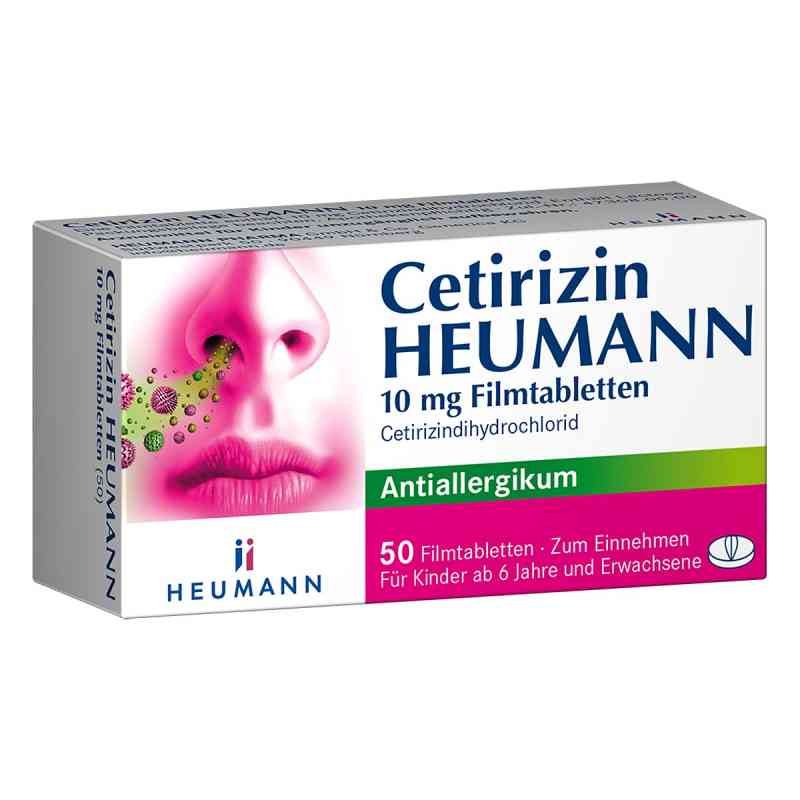 Cetirizin Heumann 10mg 50 stk von HEUMANN PHARMA GmbH & Co. Generi PZN 02075462