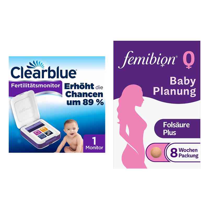 Clearblue Advanced Fertilitätsmonitor + Femibion Babyplanung Tab 1 stk von WICK Pharma - Zweigniederlassung der Procter & Gam PZN 08102473