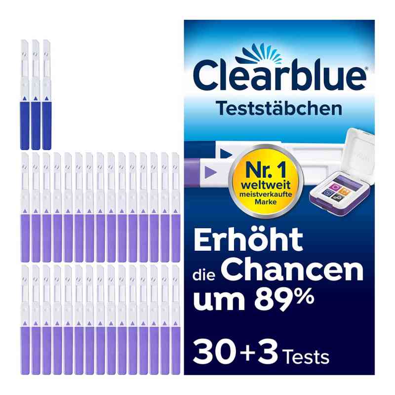 Clearblue Fertilitätsmonitor Teststäbchen 30+3 33 stk von WICK Pharma - Zweigniederlassung der Procter & Gam PZN 18224697