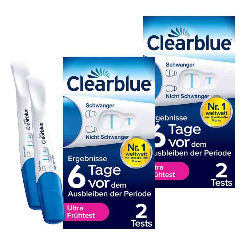 Clearblue Schwangerschaftstest Frühe Erkennung 2x2 stk von WICK Pharma - Zweigniederlassung der Procter & Gam PZN 08103125