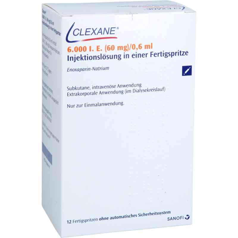 Clexane 6.000 I.e. 60mg/0,6ml Ilo i.e.Fertigspr. 12 stk von Abacus Medicine A/S PZN 16398418
