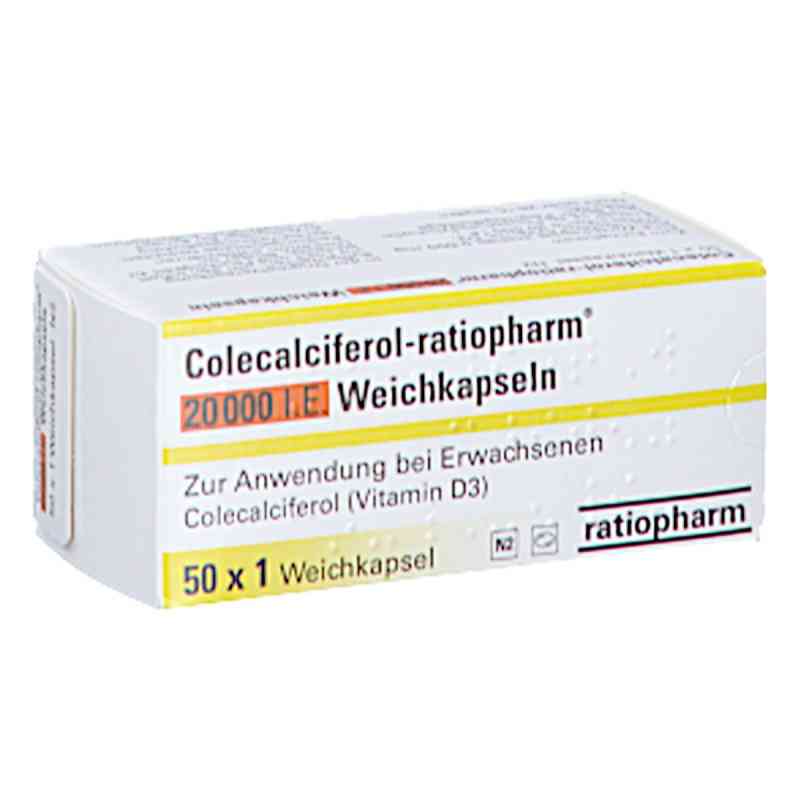 Colecalciferol-ratiopharm 20.000 I.e. Weichkapseln 50 stk von ratiopharm GmbH PZN 18602691