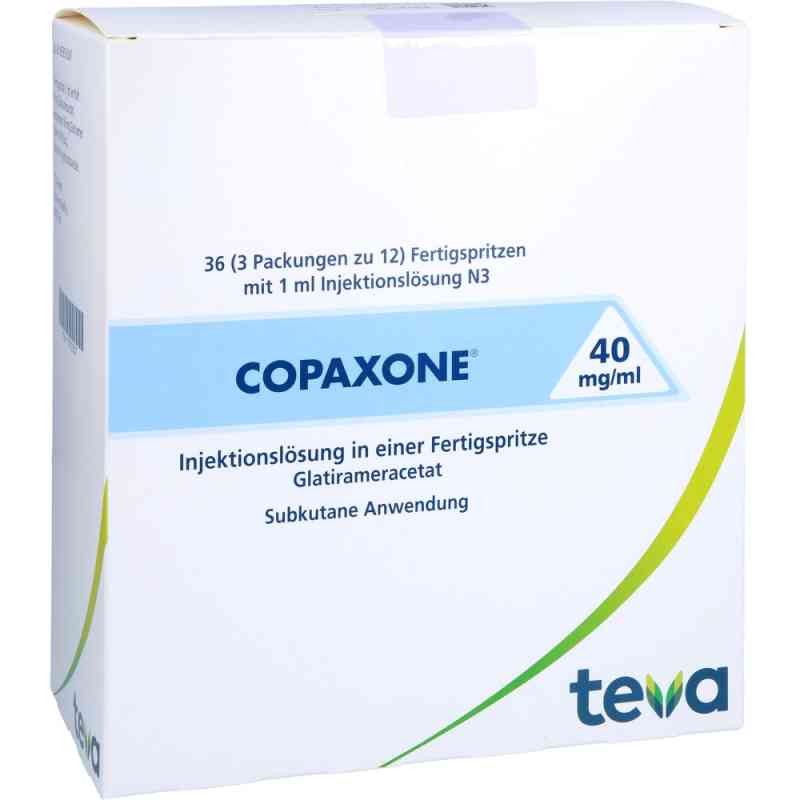 Copaxone 40 mg/ml Injektionslösung Fertigspritzen 36 stk von Teva GmbH PZN 11013307