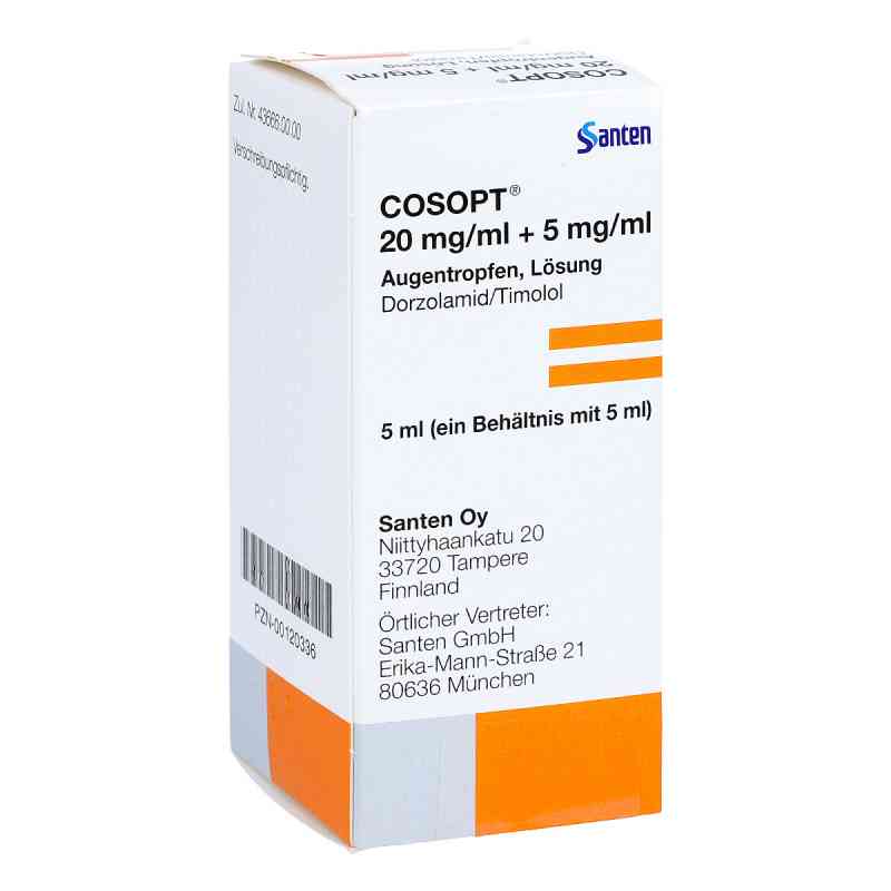 COSOPT 20mg/ml+5mg/ml 1X5 ml von Santen GmbH PZN 00120336