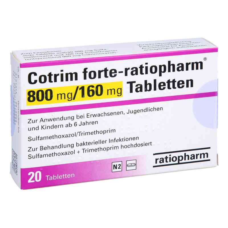 Cotrim Forte-ratiopharm 800 Mg/160 Mg Tabletten 20 stk von ratiopharm GmbH PZN 17550638