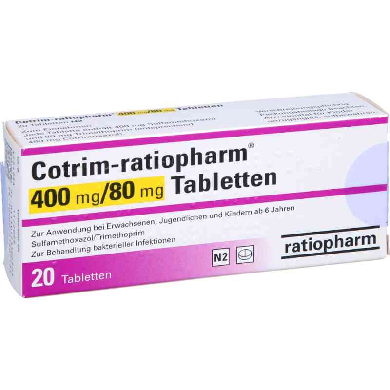 Cotrim-ratiopharm 400 Mg/80 Mg Tabletten 20 stk von ratiopharm GmbH PZN 17550650