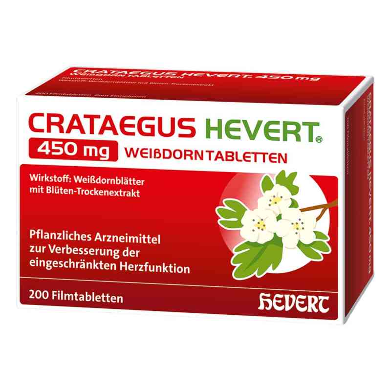 Crataegus Hevert 450 mg Weißdorntabletten 200 stk von Hevert-Arzneimittel GmbH & Co. KG PZN 19483484