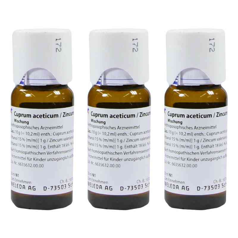 Cuprum Aceticum/zincum Valerianicum Mischung 3x50 ml von WELEDA AG PZN 08104183