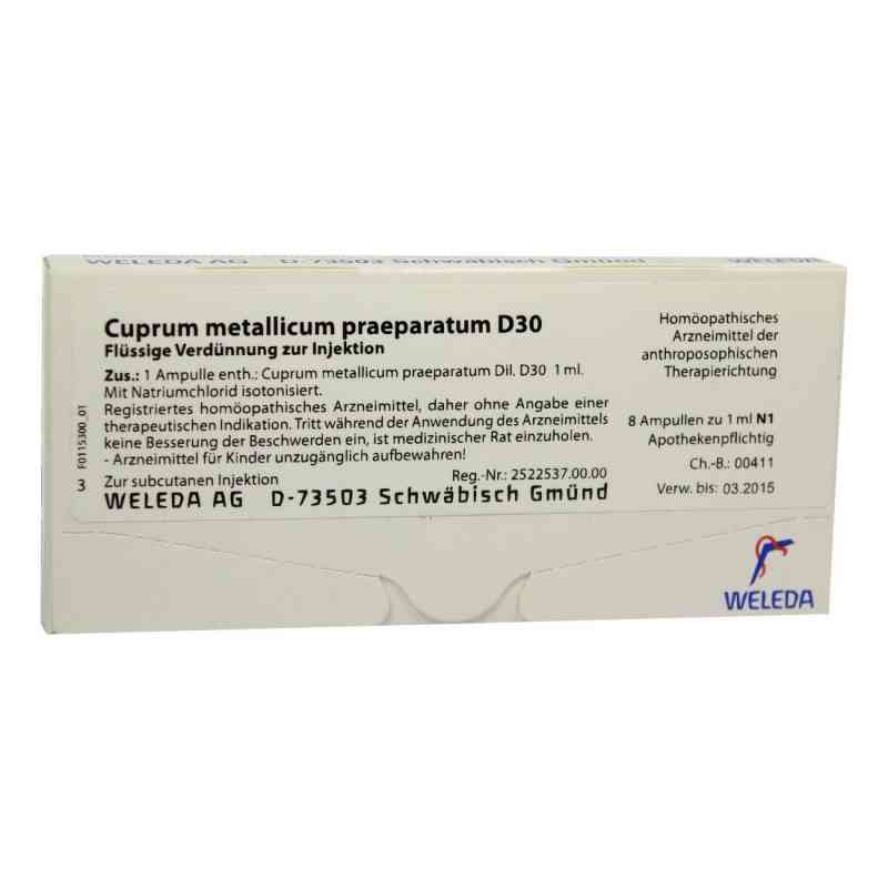 Cuprum Metallicum Praep. D30 Ampullen 8X1 ml von WELEDA AG PZN 01621514