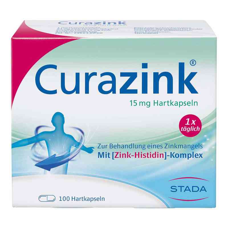 Curazink 15 mg Hartkaspeln gegen Zinkmangel 100 stk von STADA GmbH PZN 00679411
