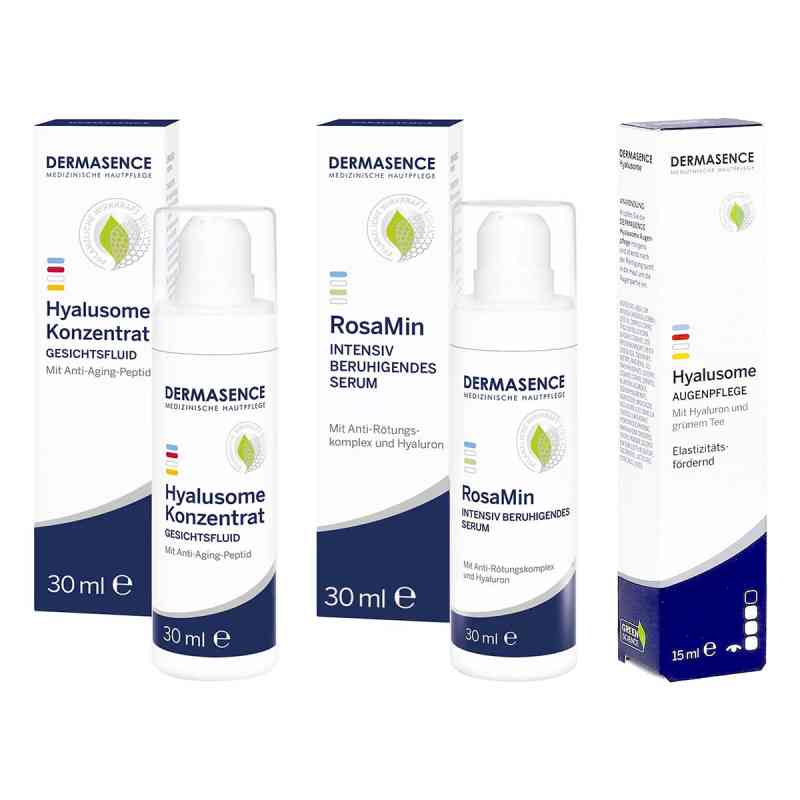 Dermasence Hyalusome Konzentrat & Augenpflege & Rosamin Serum 1 Pck von Medicos Kosmetik GmbH & Co. KG PZN 08104518