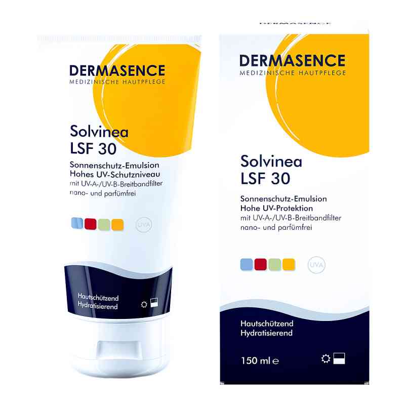 Dermasence Solvinea Sonnenschutz-emulsion Lsf 30 150 ml von Medicos Kosmetik GmbH & Co. KG PZN 07522954